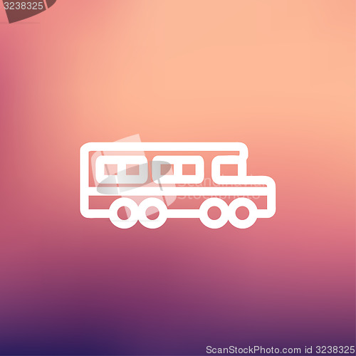 Image of School bus thin line icon