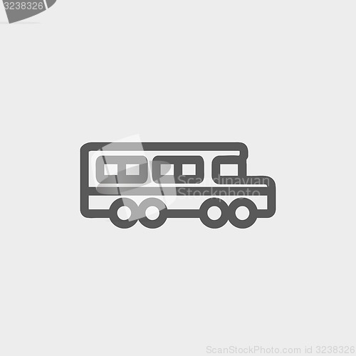 Image of School bus thin line icon