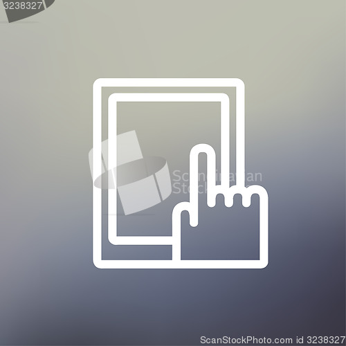 Image of Tablet thin line icon