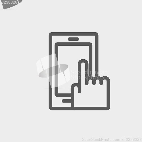 Image of Mobile phone thin line icon