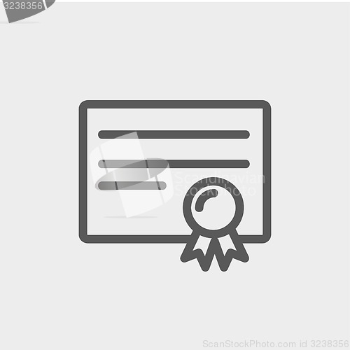 Image of Certificate thin line icon