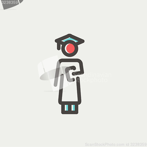 Image of Graduation thin line icon