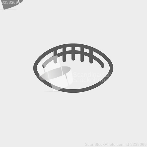 Image of Football ball thin line icon