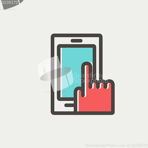 Image of Mobile phone thin line icon