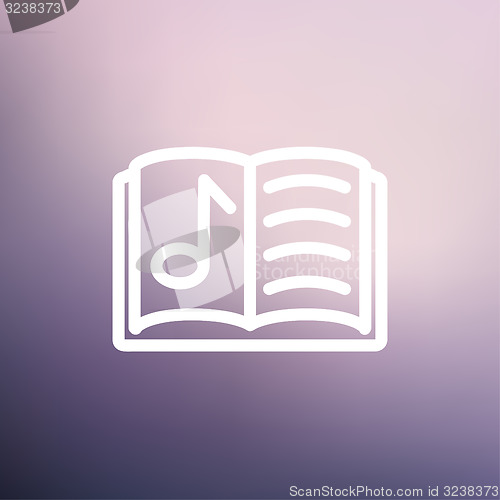 Image of Musical book thin line icon