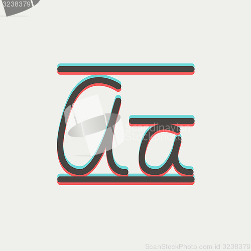 Image of Cursive letter a thin line icon