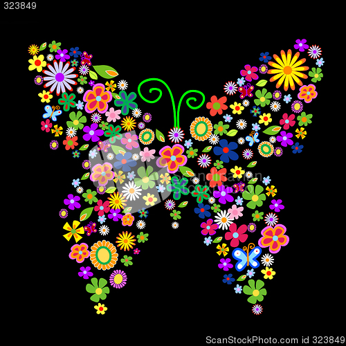 Image of spring flower butterfly
