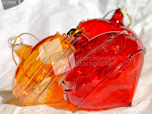 Image of Christmas glass ornaments