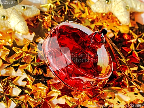 Image of Christmas glass ornaments