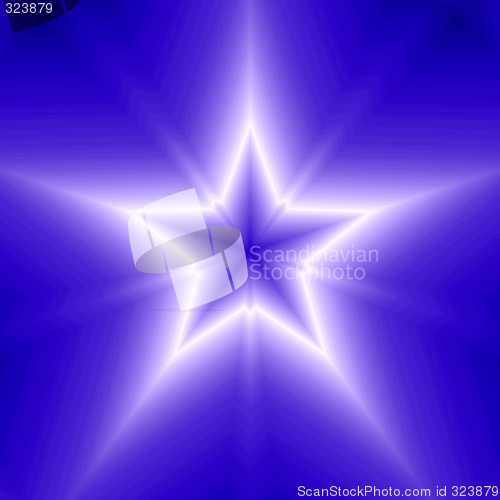 Image of blue five point star design
