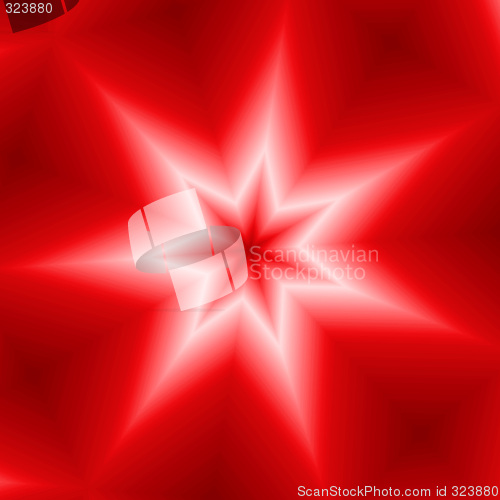 Image of red seven point star design