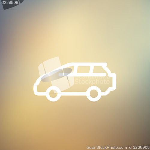 Image of Minivan thin line icon