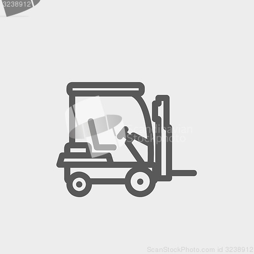Image of Golf cart thin line icon