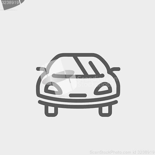 Image of Sports car thin line icon
