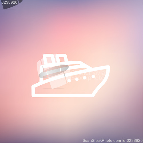 Image of Cruise ship thin line icon