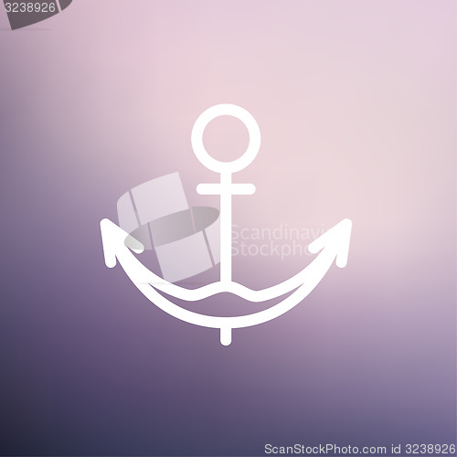 Image of Anchor thin line icon
