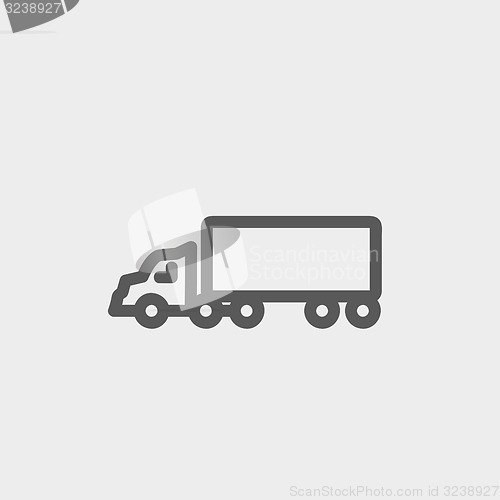 Image of Delivery truck thin line icon