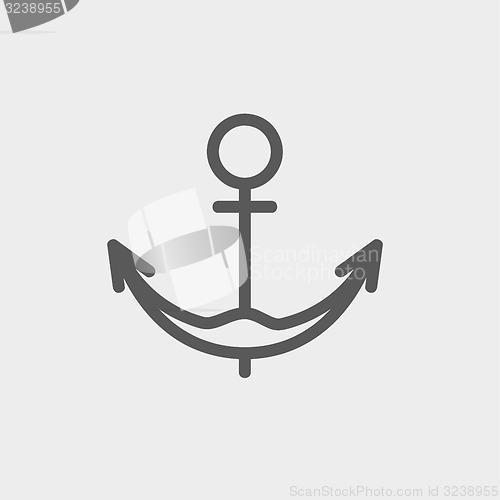 Image of Anchor thin line icon