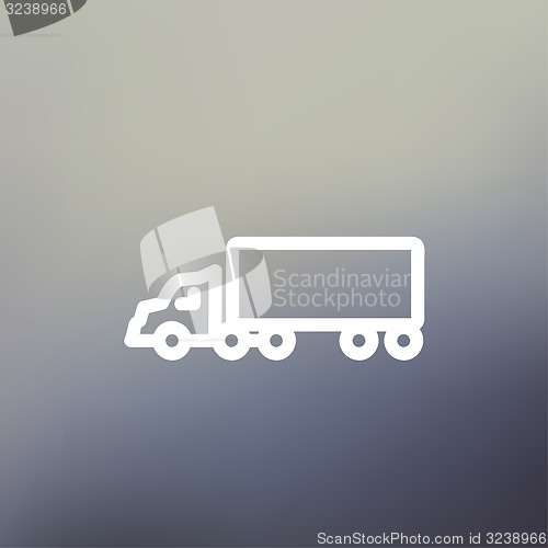 Image of Delivery truck thin line icon