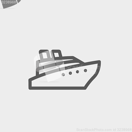 Image of Cruise ship thin line icon