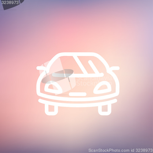 Image of Sports car thin line icon