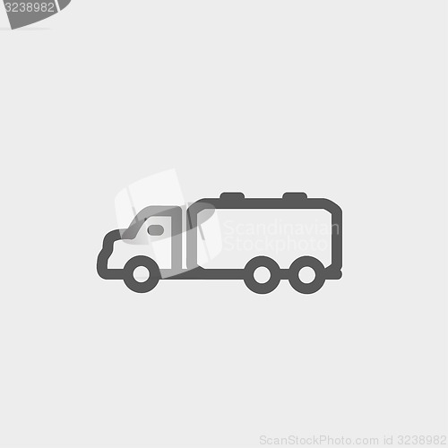 Image of Truck liquid cargo thin line icon