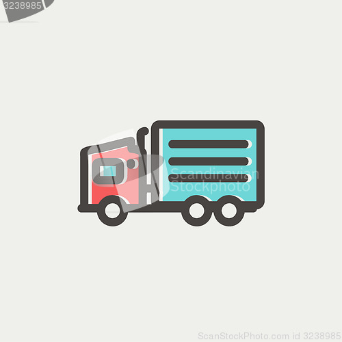 Image of Delivery truck thin line icon