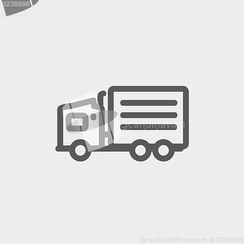 Image of Delivery truck thin line icon