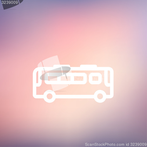 Image of Bus thin line icon