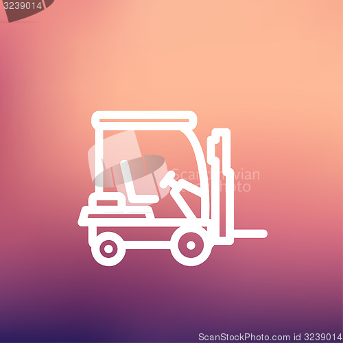 Image of Golf cart thin line icon