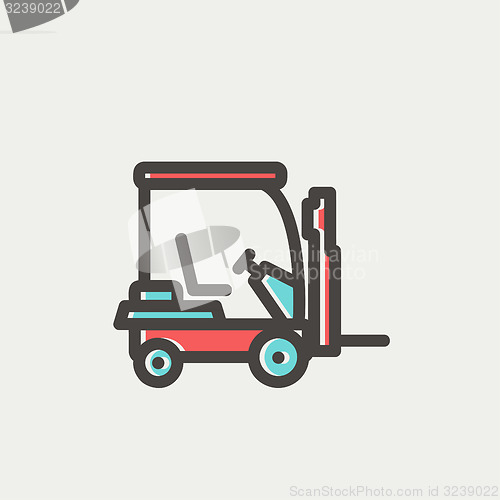 Image of Golf cart thin line icon