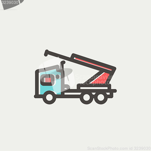 Image of Towing truck thin line icon