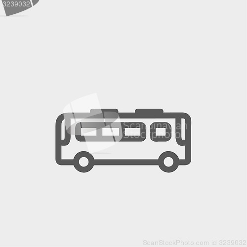Image of Bus thin line icon