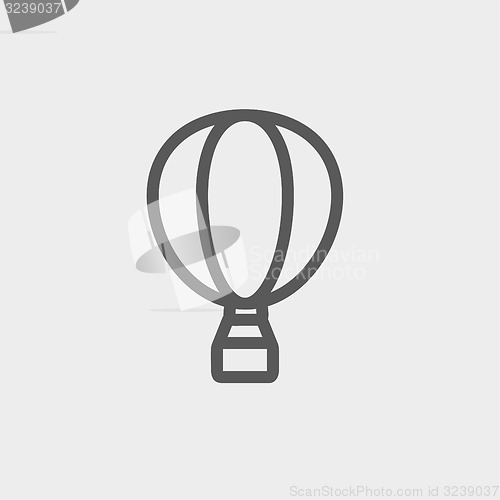 Image of Hot air balloon thin line icon