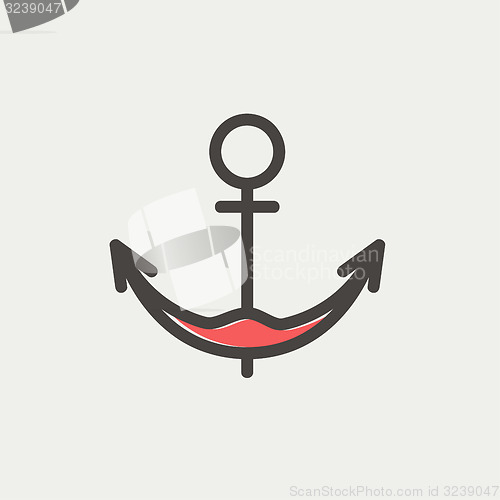 Image of Anchor thin line icon