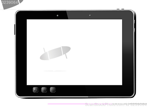 Image of black tablet isolated on white background