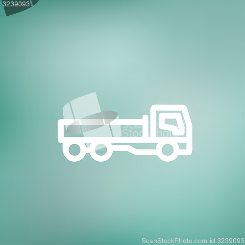 Image of Cargo truck thin line icon