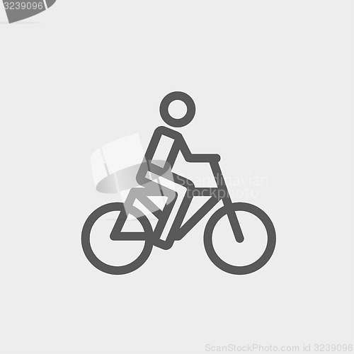 Image of Racing bike thin line icon