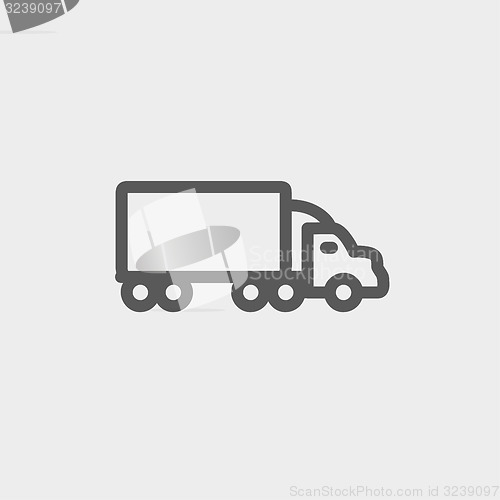 Image of Delivery car thin line icon