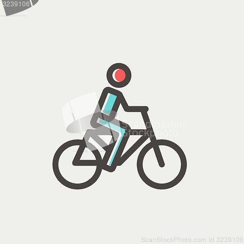 Image of Racing bike thin line icon