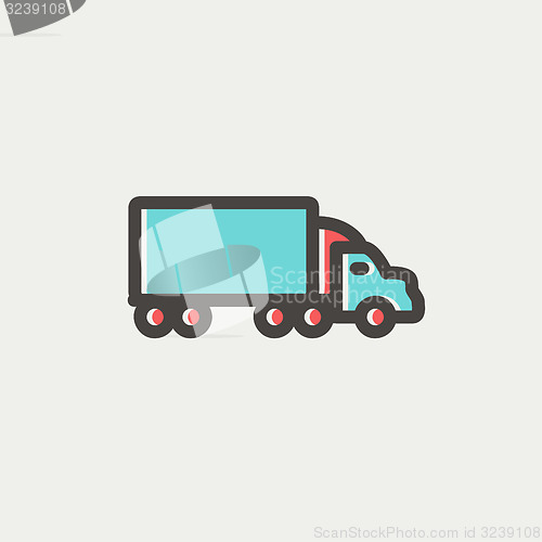 Image of Delivery car thin line icon