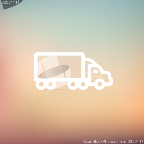 Image of Delivery car thin line icon