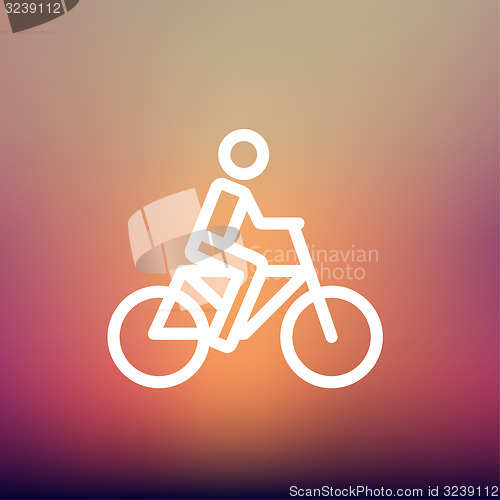 Image of Racing bike thin line icon