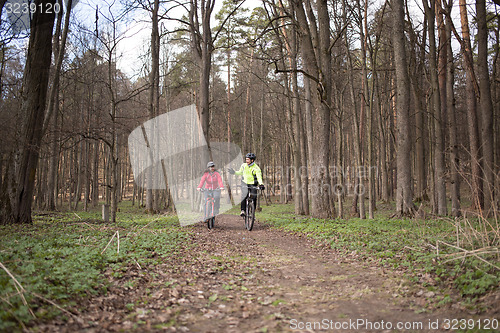 Image of Active family biking