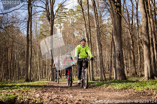 Image of Active family biking