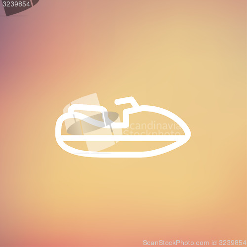 Image of Speed boat thin line icon