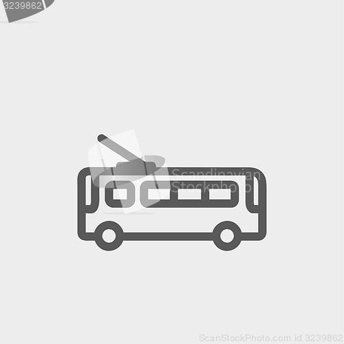 Image of Bus thin line icon