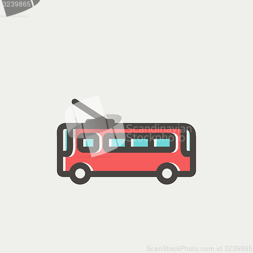 Image of Bus thin line icon