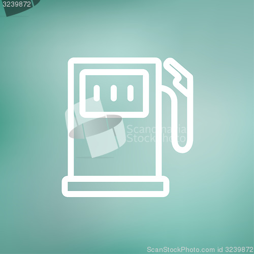 Image of Gas pump thin line icon