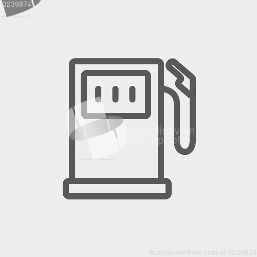 Image of Gas pump thin line icon